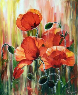Poppies in the morning rays. Grosa Ludmila