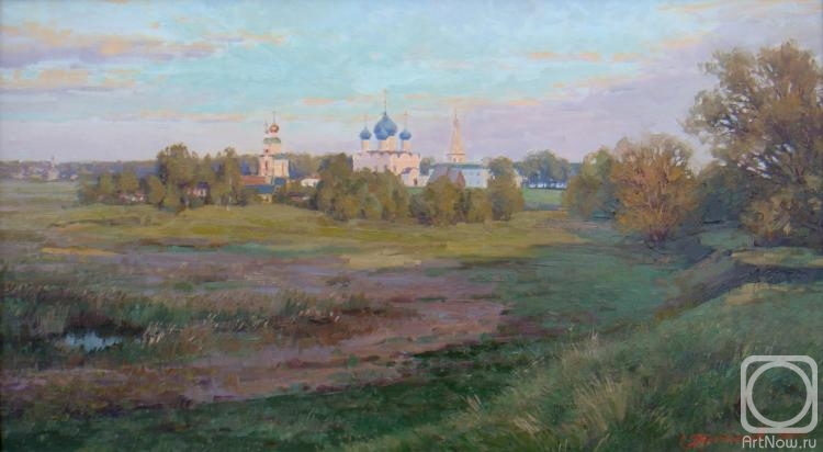 Plotnikov Alexander. Suzdal. Ilyinsky Meadow at sunset