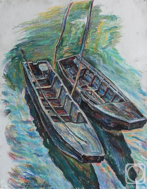 Stroganov Leonid. Boats. Summer
