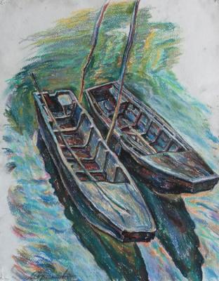 Boats. Summer. Stroganov Leonid