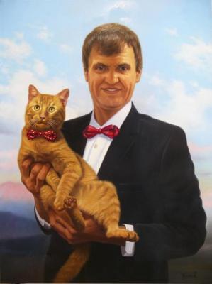 Portrait with a favourite cat