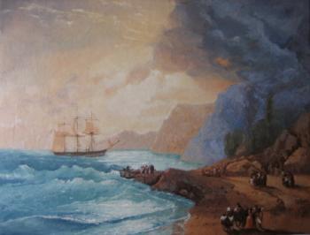 On the island of Crete (copy from the painting by Aivazovsky I. K.)