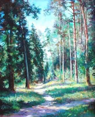 Path in the pine forest. Bushueva Ludmila