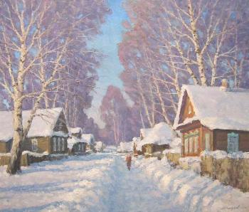 Winter in the village of Bereznyaki