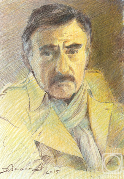 Chepurnoi Dimitrij. Portrait of actor and TV presenter Leonid Kanevsky (color version)