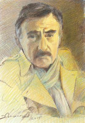 Portrait of actor and TV presenter Leonid Kanevsky (color version). Chepurnoi Dimitrij