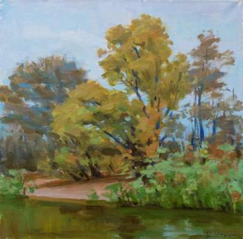 Autumn on the river (October In The Village). Utkin Eugeny