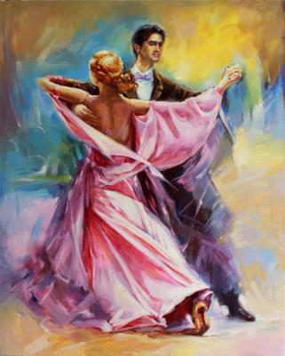 Free copy of a painting by an unknown artist (Couple Dancing). Rybina-Egorova Alena