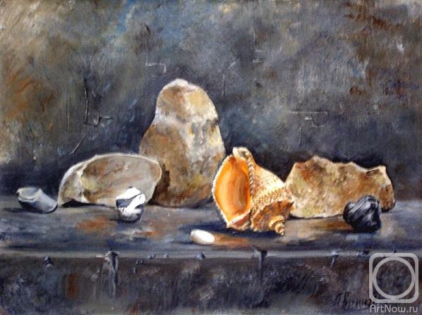 Avrin Aleksandr. Still life with stones and shell
