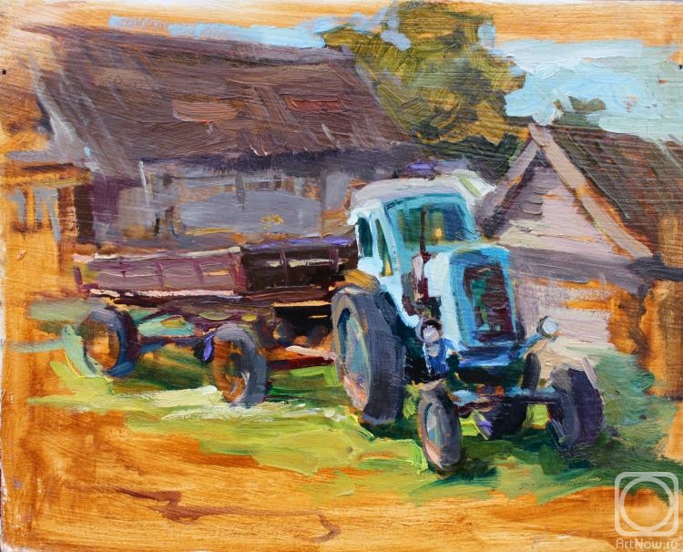 Rybina-Egorova Alena. Sketch with a tractor