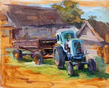 Sketch with a tractor