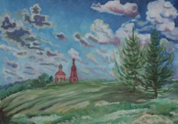 The Church. Clouds. Klenov Andrei