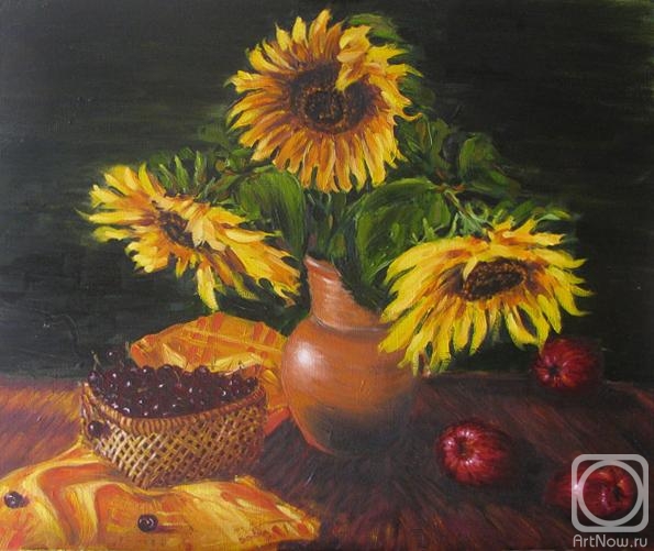 Basistov Sergey. Sunflowers and fruit