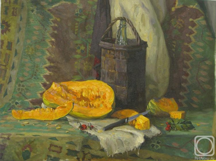 Akzhgitov Ildar. Still life with pumpkin