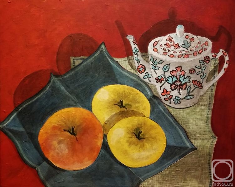 Potapova Elena. Still life with apples