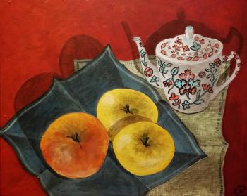 Potapova Elena Genrihovna. Still life with apples