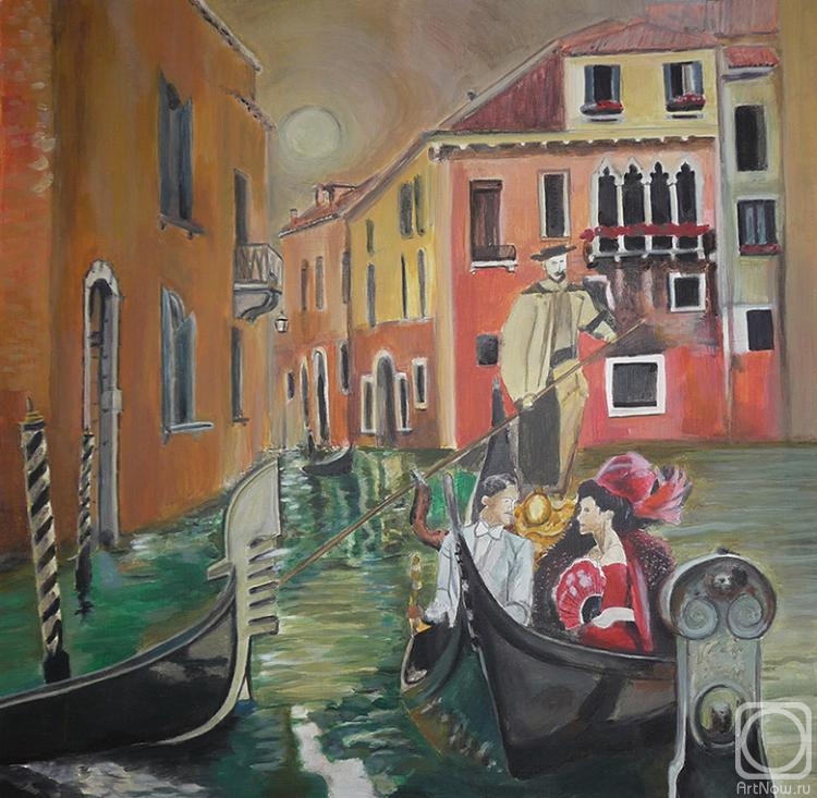 Zozoulia Maria. Walking along the canal in Venice