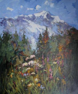Картина «Альпийские цветы»
