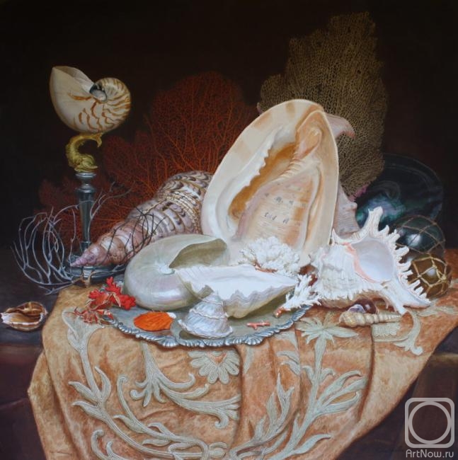 Kiryanova Victoria. Shells on a silver platter