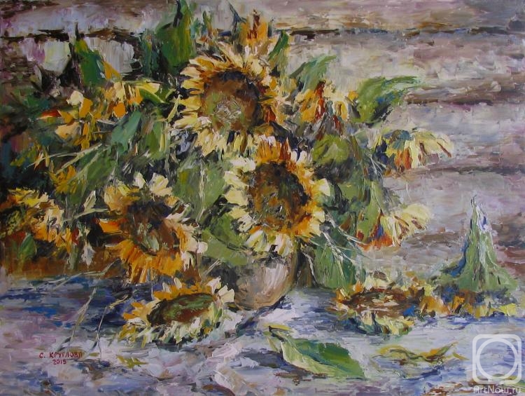 Kruglova Svetlana. Gold sunflowers