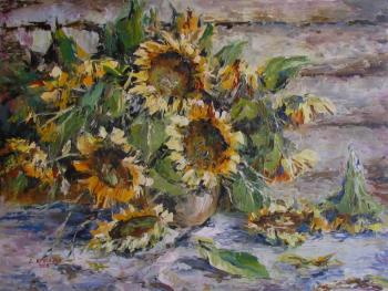 Gold sunflowers. Kruglova Svetlana