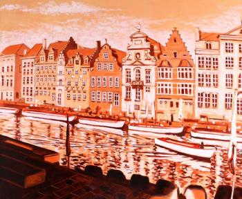 Canal in Ghent. Tululay Alexey