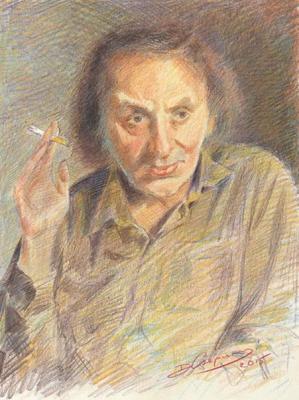 Portrait of the French writer Michel Helbecq