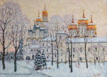The Golden domes of the Kremlin. Razzhivin Igor