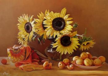 Sunflowers and apricots. Volya Alexander