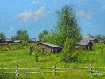Bright summer day in village. Volya Alexander