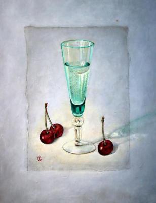 Still life with cherries