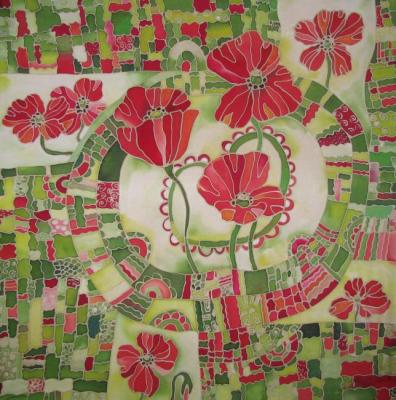 Poppies bloom (shawl). Zarechnova Rada