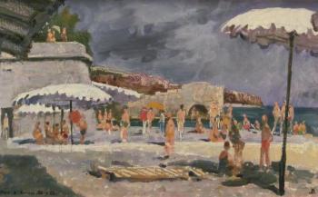 Lapovok Vladimir Abramovich. Yalta. Beach. Actor's House