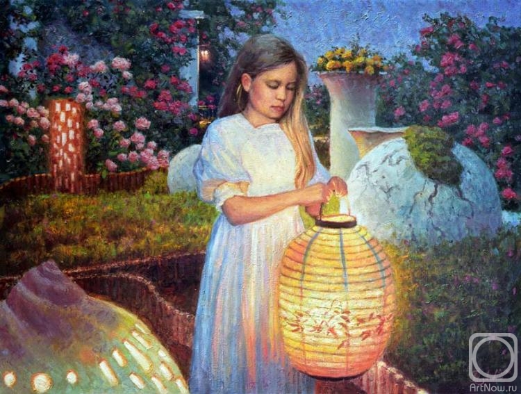 Razzhivin Igor. The girl with Chinese lantern