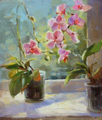 Flowers on the windowsill (Orchids On The Window). Rybina-Egorova Alena