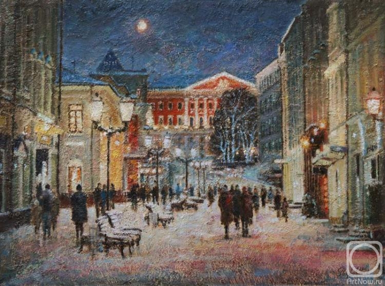 Razzhivin Igor. Stoleshnikov lane in winter