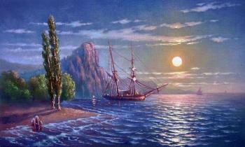 Sea in the moonlight. Kulagin Oleg