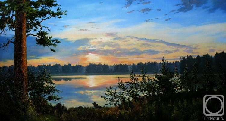 Korotych Anatoliy. Evening on the lake