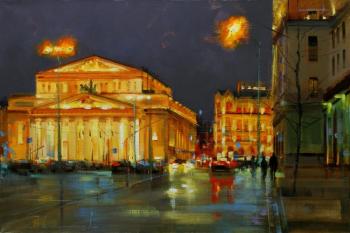 Night at the end of the year. Moscow, Theatre Square. Shalaev Alexey