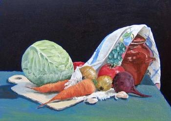Still-life, vegetables (A Borshch). Peschanaia Olga
