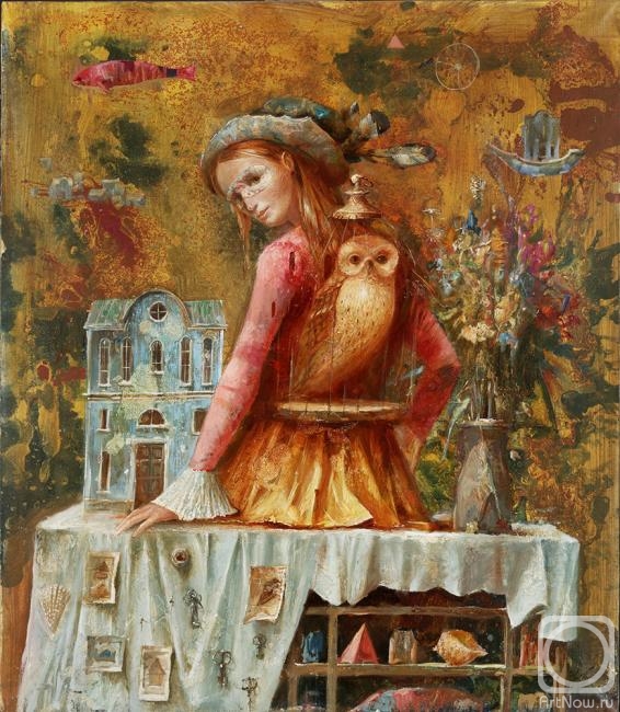 Lukyanov Sergey. Girl with a golden peddle