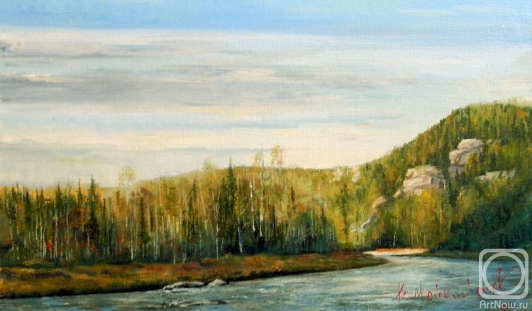 Sheikin Vladimir. Series "Sisim River". A warm day in October