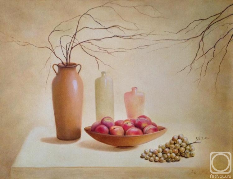 Dmitrienko Liudmila. Still life with peaches