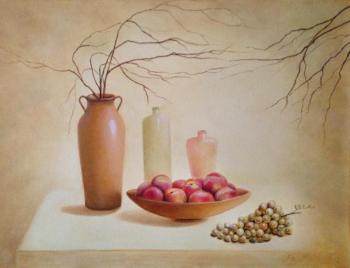 Still life with peaches. Dmitrienko Liudmila