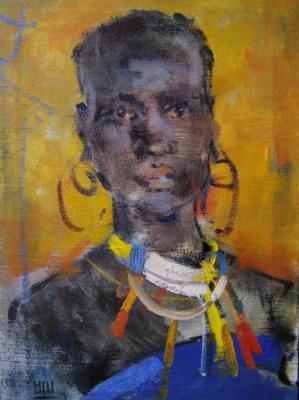 Portrait of Africans in national costume