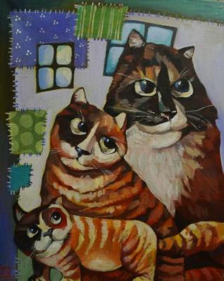 Vasily the cat and his family (Cat And Cat). Panina Kira