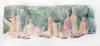 Still life with bottles