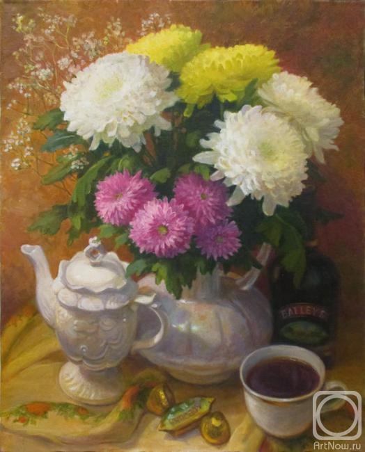 Shumakova Elena. chrysanthemum cup tea