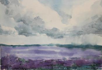 Clouds and lavender. Petrovskaya Irina