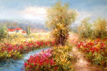 Painting Summer field. Minaev Sergey